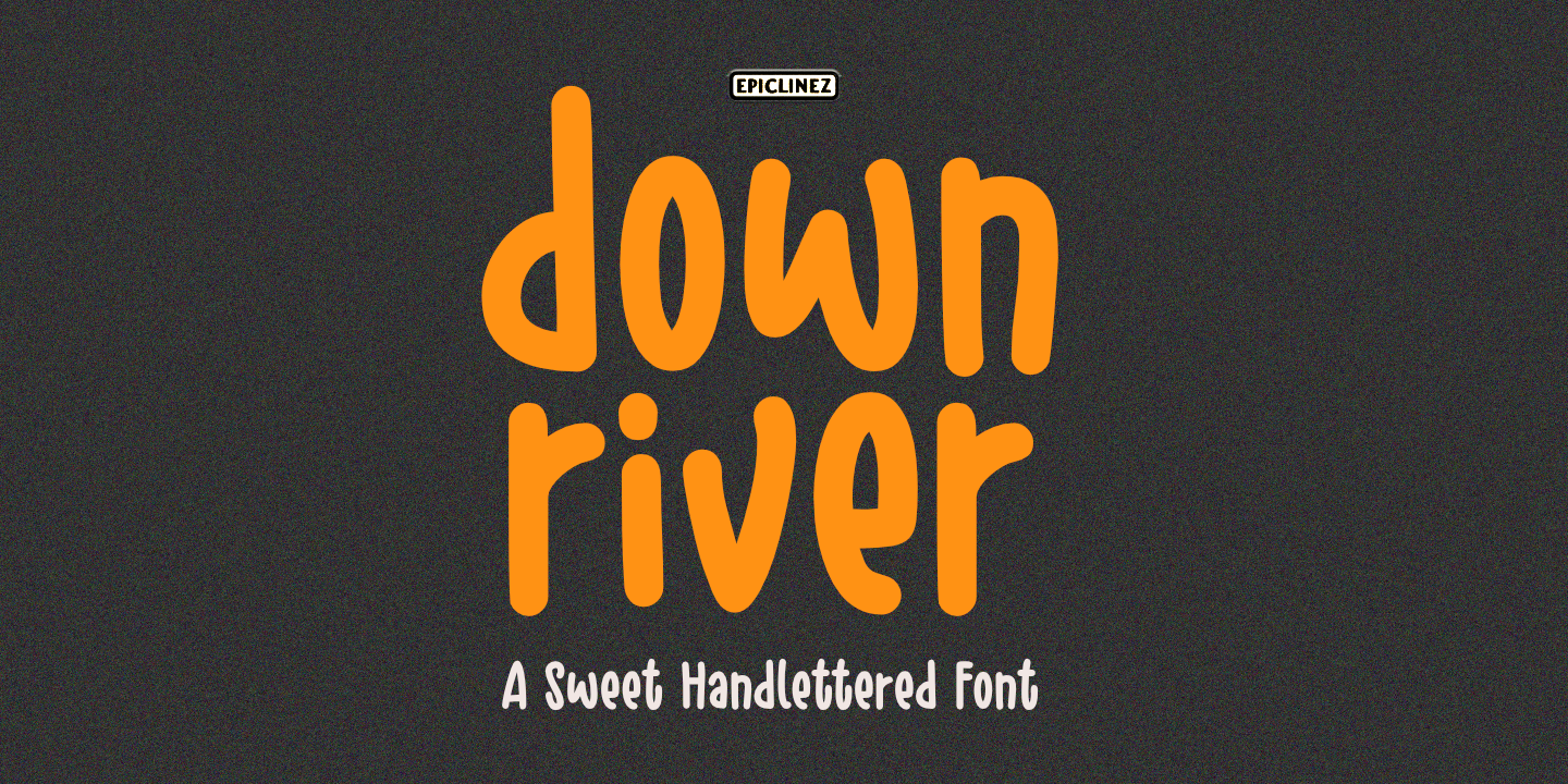 Beispiel einer Down River-Schriftart